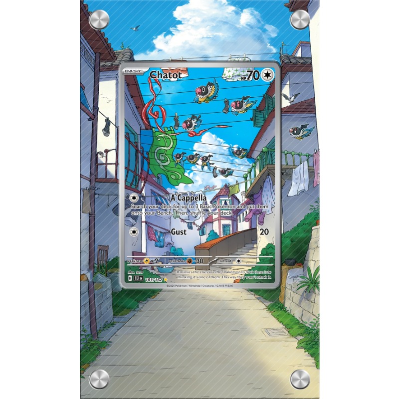 Anime Merchandise From Japan - Kunstvoller Acryl-Schutzkasten für Pokémon Chatot Karten,