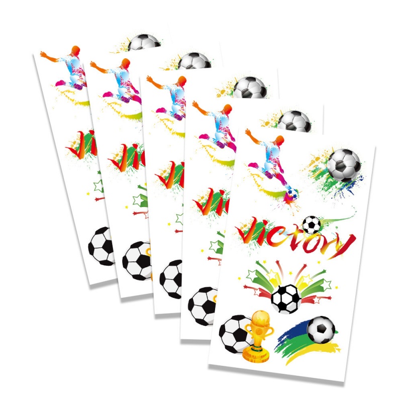 Sticker Sheet Set - Set mit 5/10 Blättern Sportfan-Gesichtsaufkleber Sortierte
