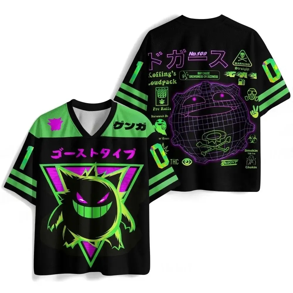 Popular Anime Merchandise - 2026 Beliebtes Gengar Bedrucktes Kurzarm-T-Shirt Harajuku