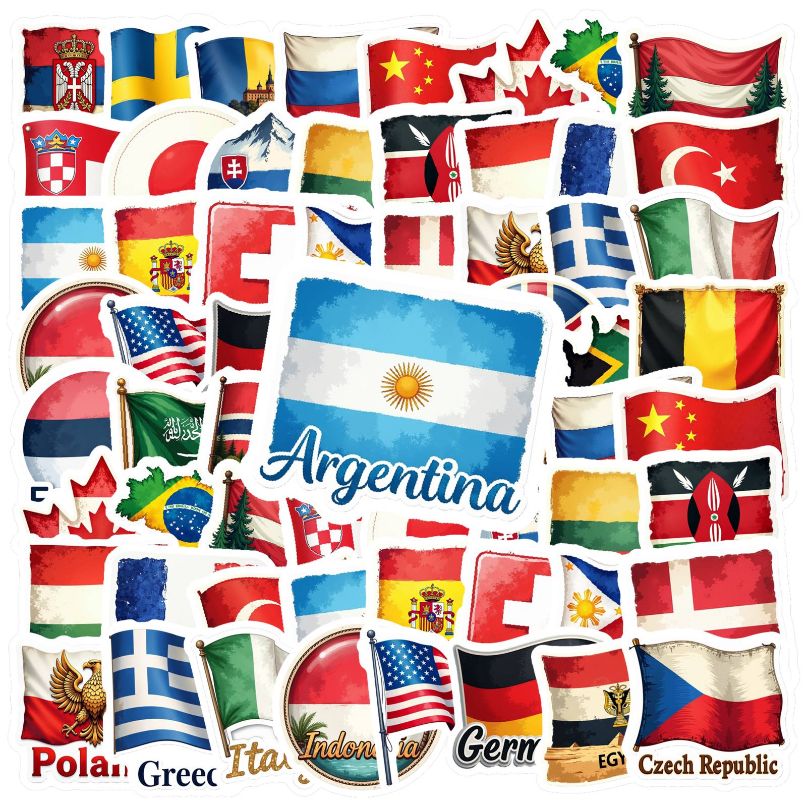 35 Stück Länderflaggen-Aufkleb – Sticker Sheet Set Bewertung und Preis
